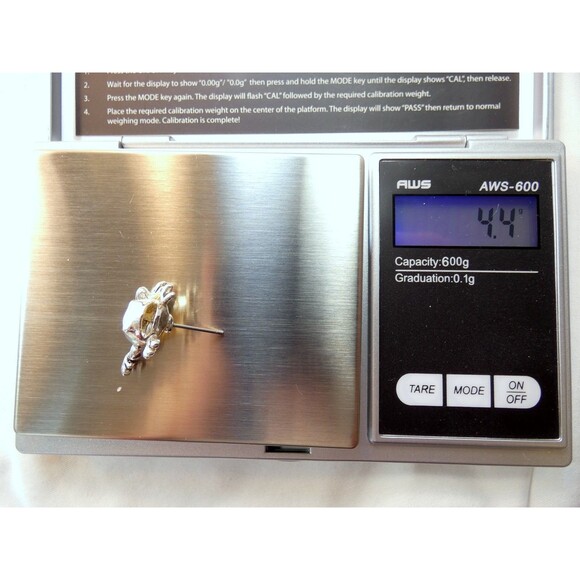 ONE Vintage 925 Sterling Silver Frog Stud  Earring  For Crafter or Replacement - Picture 4 of 4